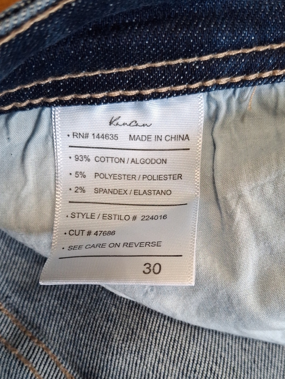 KanCan Medium Blue Distressed Flare Leg Jeans - Picture 8 of 9